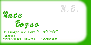 mate bozso business card