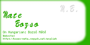 mate bozso business card